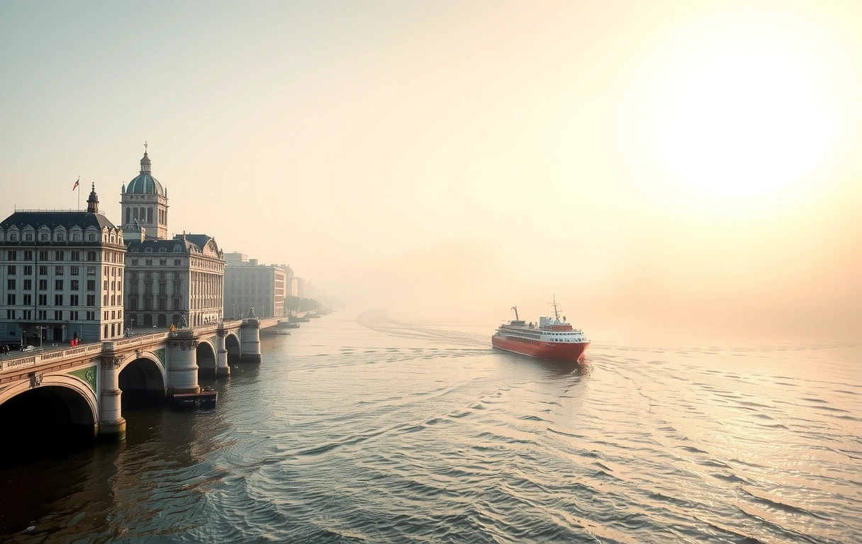 London morning atmosphere